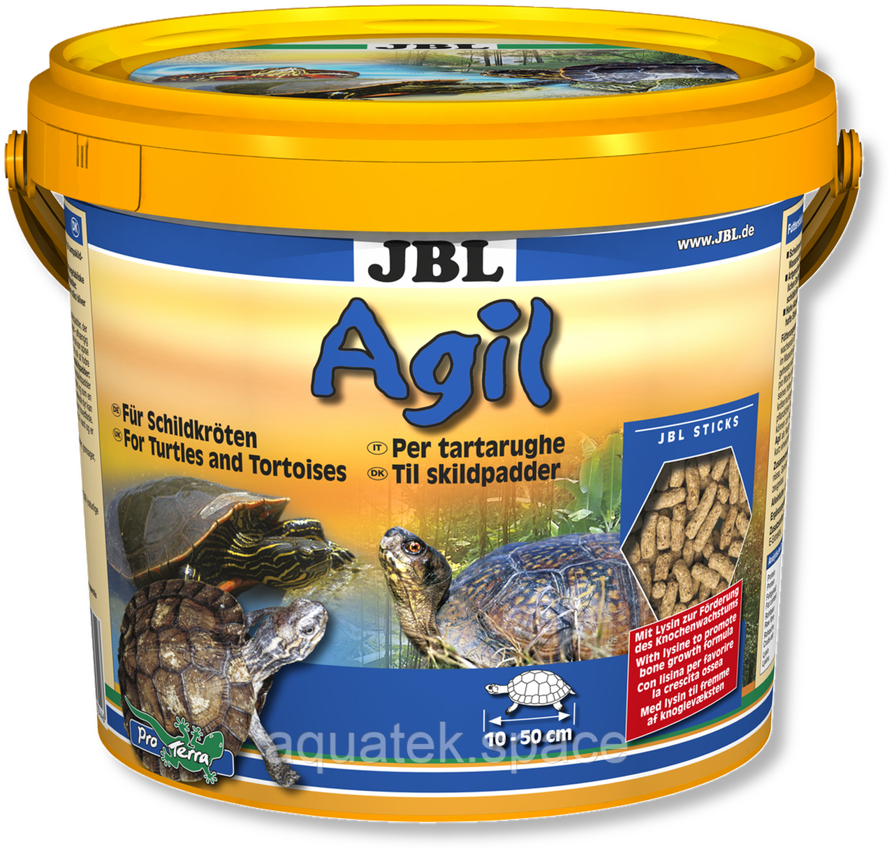 Agil JBL основной корм для водных черепах размером 10 50 см 10.5 л - фото 1 - id-p1079675744