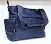 Сумка жіноча тканинна синя на плече один відділ із кишенею спереду модна Dolly 485 розмір 37х26х15 см, фото 8