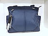 Сумка жіноча тканинна синя на плече один відділ із кишенею спереду модна Dolly 485 розмір 37х26х15 см, фото 6