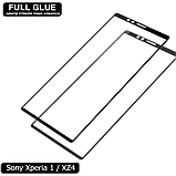 Захисне скло Full Glue Sony Xperia 1 / XZ4 (Black) - 2.5 D Повна поклейка, фото 3