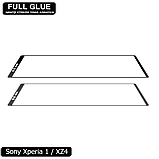 Захисне скло Full Glue Sony Xperia 1 / XZ4 (Black) - 2.5 D Повна поклейка, фото 4
