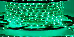 Світлодіодна led стрічка 220v, зелена стрічка з 13-ма режимами світіння "миготлива" стрічка SMD 2835/48led