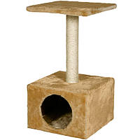 Когтеточка-домик для котов Карли-Фламинго АМЕТИСТ, 30*30*55см, бежевый.