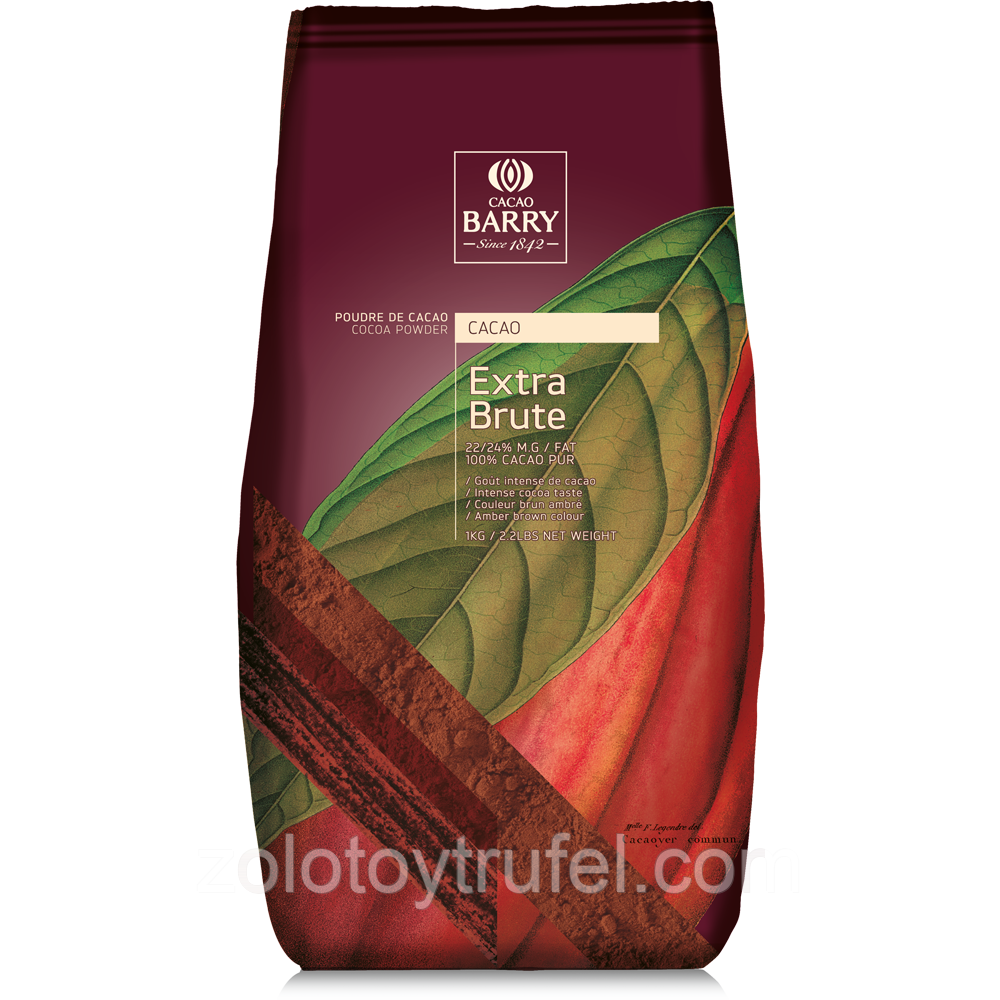 Алкалізованний какао порошок 22/24 % Extra Brut, Cacao Barry
