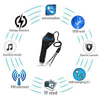 Трансмітер / фм модулятор / Автомобільний трансмітер Bluetooth N8S, фото 6