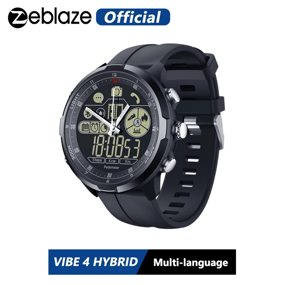 Розумний годинник Smart Watch Zeblaze VIBE 4 HYBRID Чорний