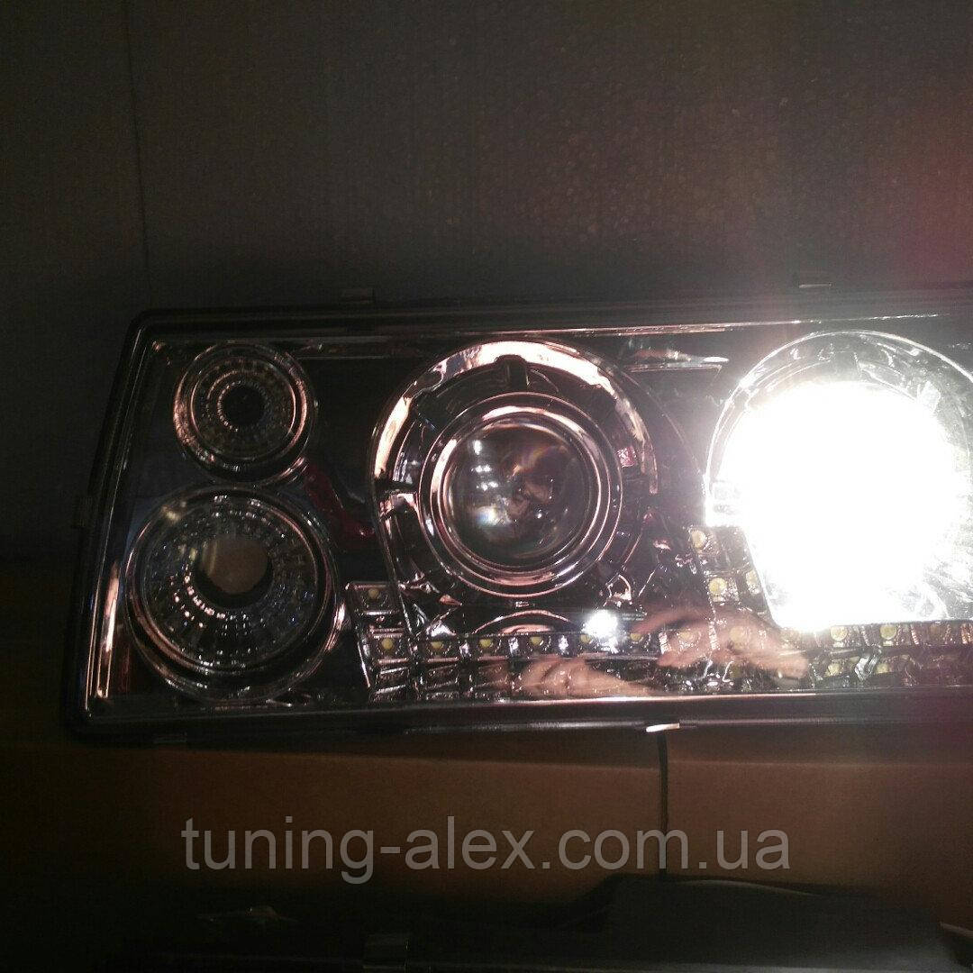 ФАРЫ ВАЗ 2108/2109/21099 С ЛИНЗАМИ И СВЕТОДИОДНОЙ ПОДСВЕТКОЙ + КОМПЛЕКТ ...