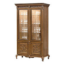 Вітрина дводверна Вар.1 у вітальню ДСП/МДФ Тоскана-Лукка Скай