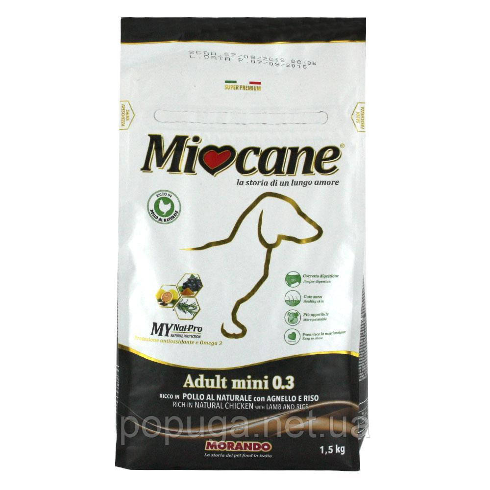 Miocanne Adult Mini 0.3 корм для собак малих порід ЯГНЕНОК І РІС, 10 кг
