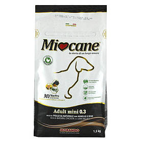 Miocanne Adult Mini 0.3 корм для собак малих порід ЯГНЕНОК І РІС, 1,5 кг