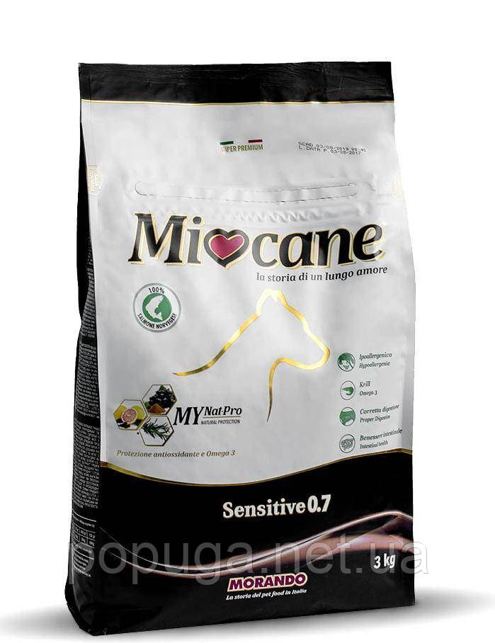 Miocane Sensitive 0.7 корм для собак із чутливим травленням, з лососем 3 кг