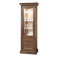 Вітрина однодверна Вар.1 у вітальню ДСП/МДФ Тоскана-Нова Скай