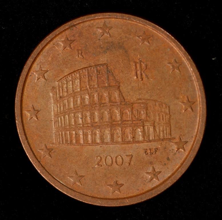 Монета Італії 5 євроцентів 2002-23 г