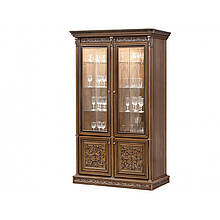 Вітрина дводверна Вар.1 у вітальню ДСП/МДФ Тоскана-Нова Скай