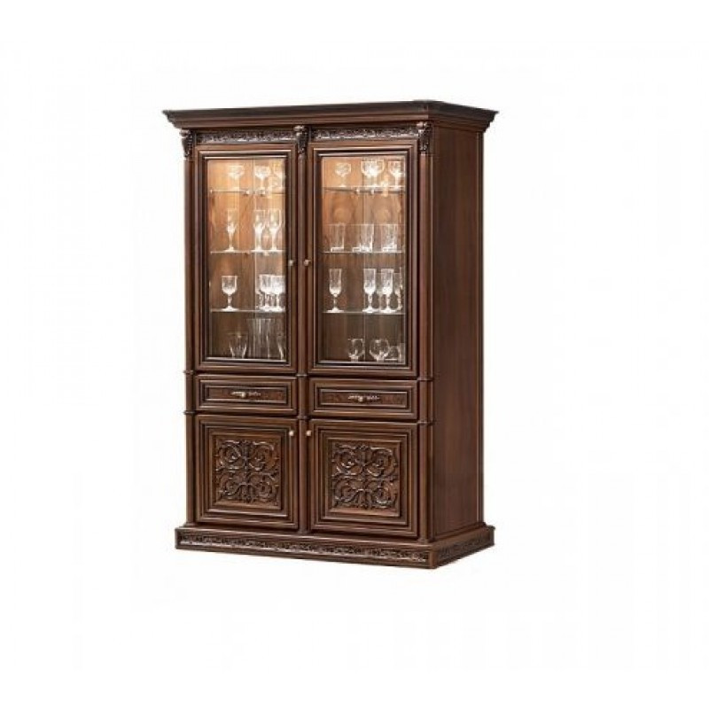 Вітрина дводверна Вар.2 у вітальню ДСП/МДФ Тоскана-Нова Скай, фото 1