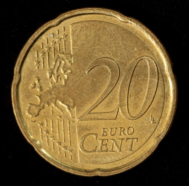 Монета Кіпру 20 євроцентів 2008 р.