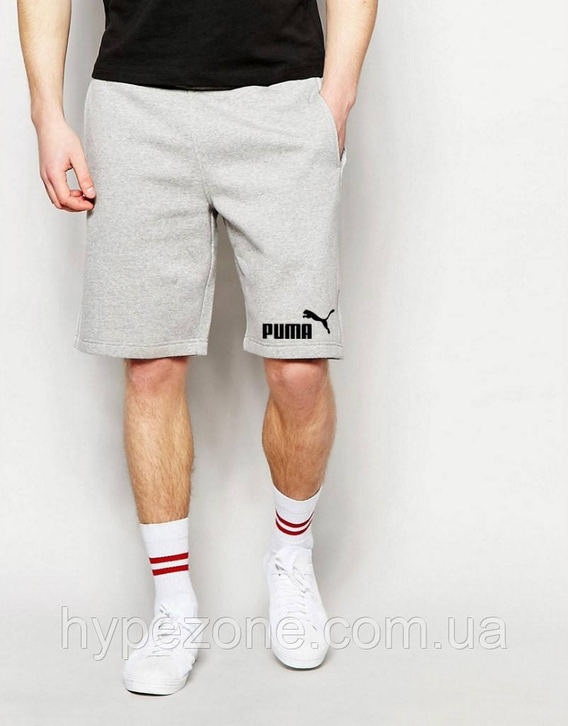 Шорти Puma ( Пума ) чоловічі сірі позначка+лого
