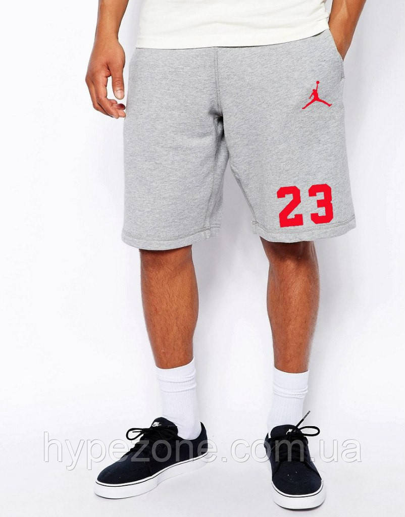 Шорти Jordan ( Джордан ) сірі 23+червоний значок