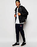 Чоловічі спортивні штани Reebok | Рібок чорні позначка+ім'я, фото 2