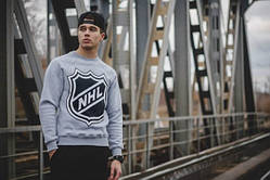 Світшот сірий чоловічий Щит NHL National Hockey League | Кофта