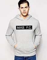Худі Nike ( Найк ) FC | Чоловіча толстовка | Кенгурушка сіра