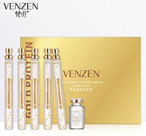 Набір Venzen Gold Protein Peptide Essenee Combination (сироватки 5 штук + пептидна нитка)