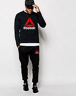 Чоловічий чорний костюм Reebok трикутник