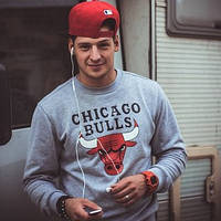 Світшот сірий спортивний Чикаго Буллз Chicago Bulls | Кофта