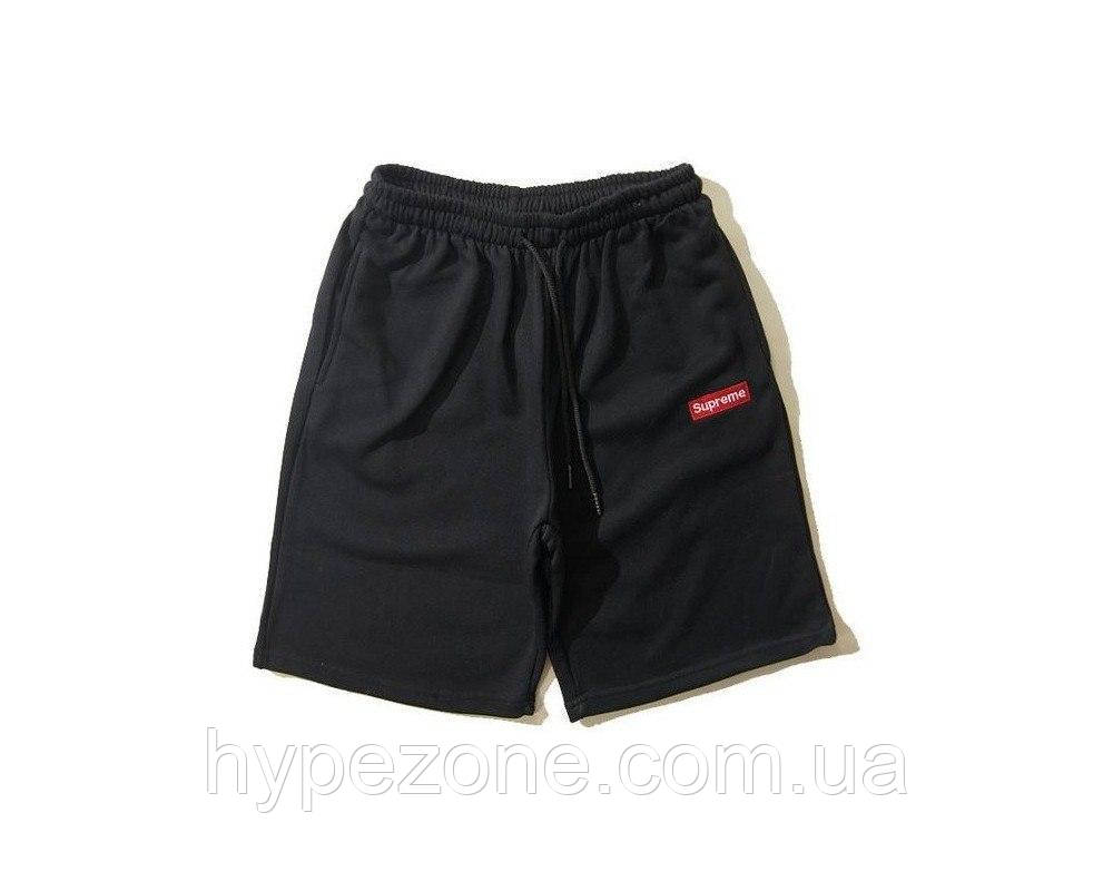 Чоловічі Шорти Supreme чорні Бриджі з принтом Supreme Суприм Капрі спортивні з кишенями Супрем