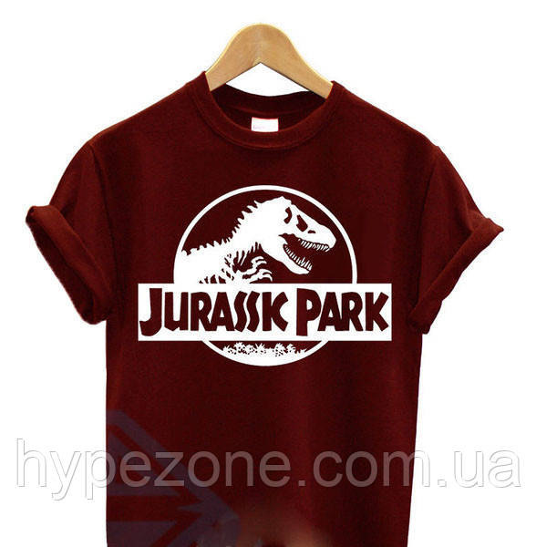 Чоловіча бордова Футболка JURASSIC PARK