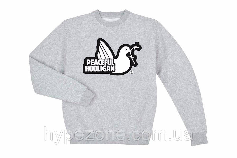 Світшот сірий Peaceful hooligan