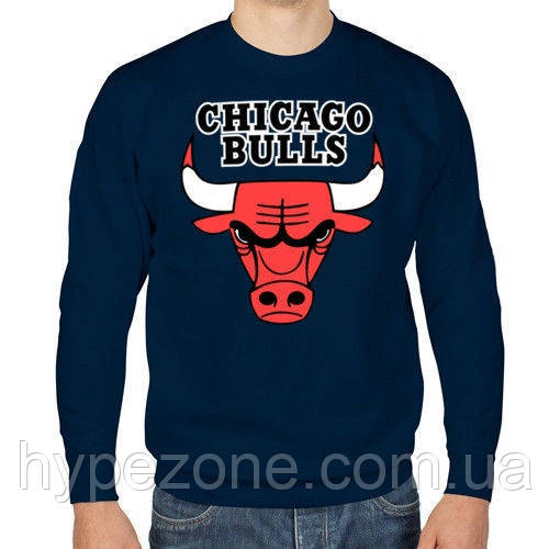 Світшот синій чоловічий Chicago Bulls Чикаго | Кофта, фото 1