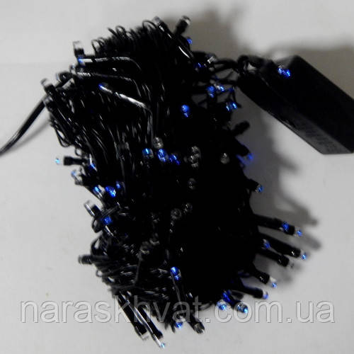Гирлянда Нить STRING LED 200 синий, чёрный провод
