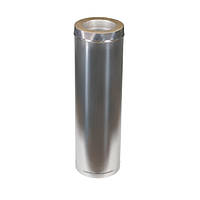 Труба для твердопаливних котлів димохідна з термоізоляцією діаметр 100/160 мм 1 мм неіржавка сталь в оцинковці