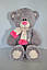 Сірий ведмедик Тедді, 55 см, фото 2