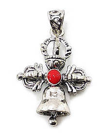 Підвіска "Ваджра з дзвіночком" (3,5х2,5х1 см)