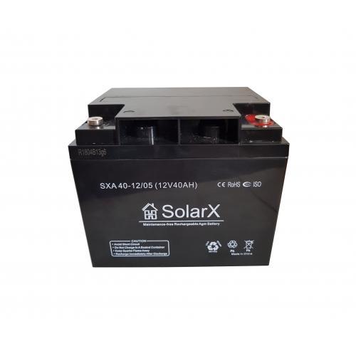 Акумуляторна батарея SolarX SXA 40-12 (12V 40Ah), фото 1