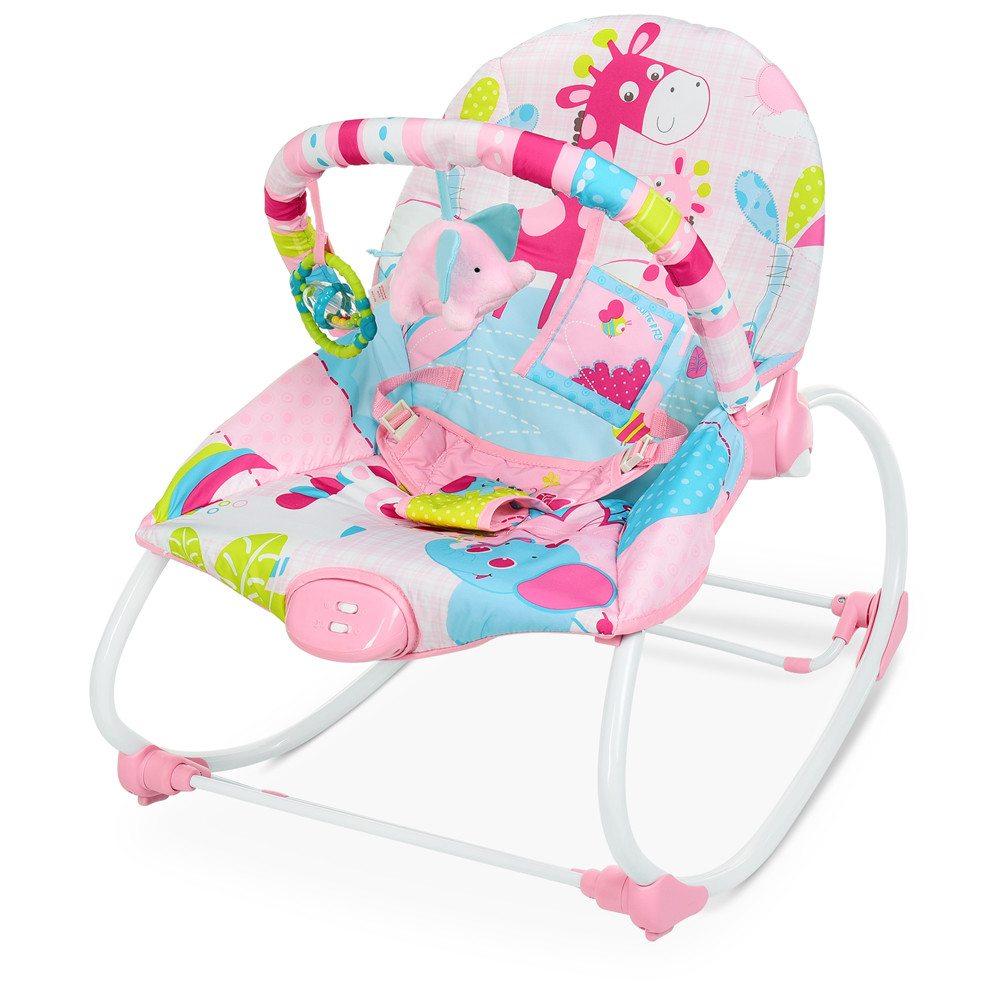 Дитячий шезлонг-гойдалка баунсер Mastela 6921 для дівчинки, фото 1