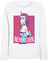 Женский свитшот Nerdycorn (белый)