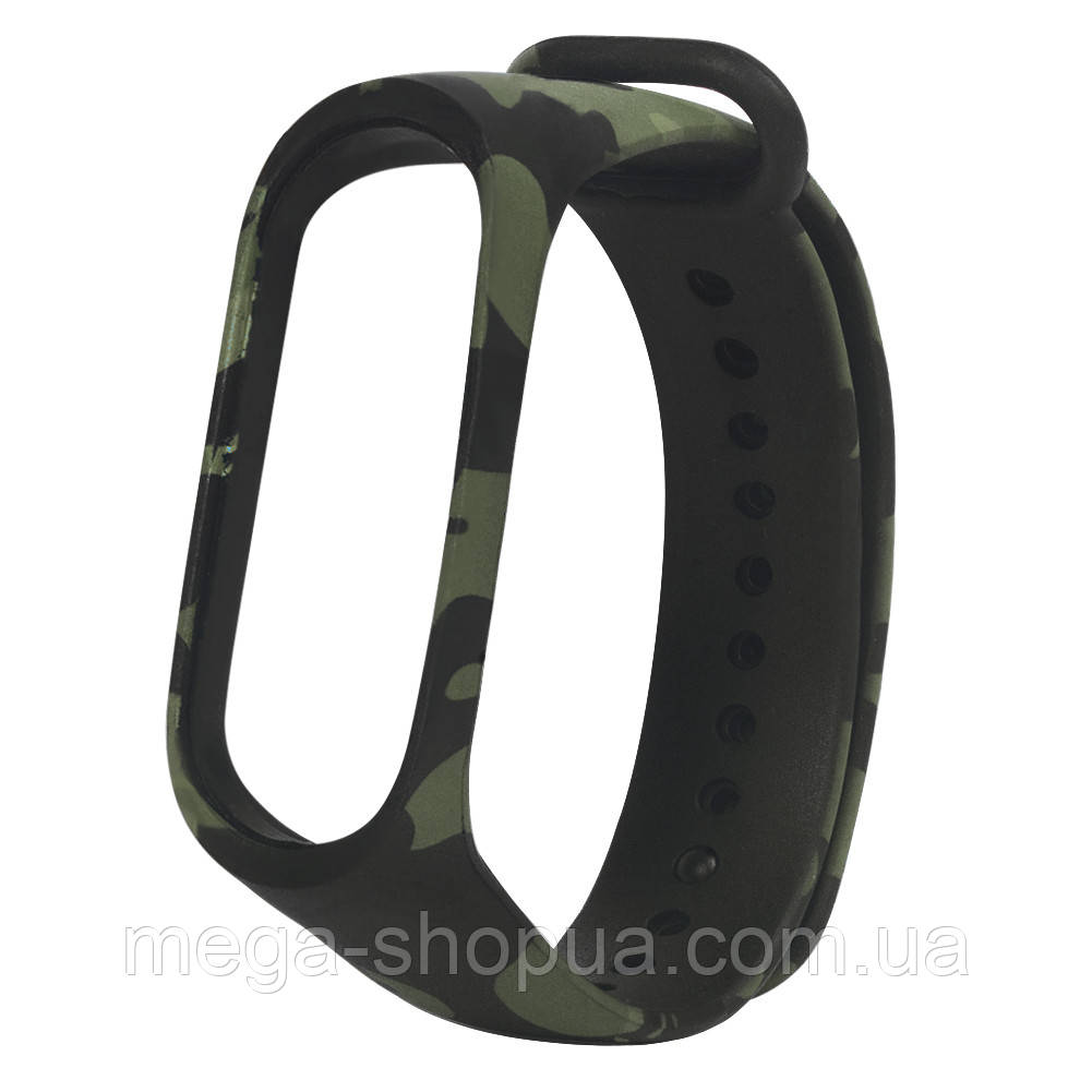 Силіконовий ремінець для фітнес браслета трекера Xiaomi Mi Band M4 Камуфляж 3