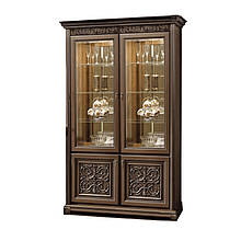 Вітрина дводверна Вар.1 у вітальню ДСП/МДФ Тоскана Скай