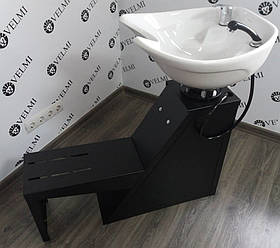 Мийка перукарська "Шеллі" (без крісла) Раковина з сантехнікою для перукарень + станина (база)