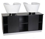 Перукарська подвійна мийка для салону краси Mali 2 Мийки перукарські подвійні зі зручними кріслами, фото 5