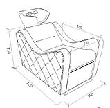 Крісло-мийка перукарська Ambassador Lux мийки для салонів краси VM2029, фото 4