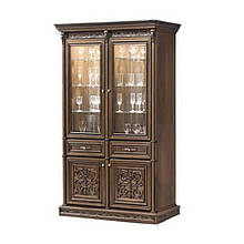 Вітрина дводверна Вар.2 у вітальню ДСП/МДФ Тоскана Скай