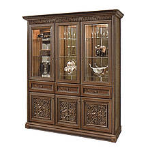 Вітрина трьохдверна Вар.2 у вітальню ДСП/МДФ Тоскана Скай