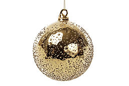 Новорічна ялинкова куля з покриттям лід 10см, 6 шт