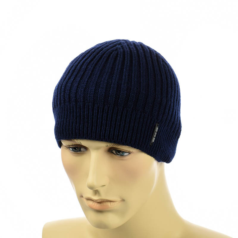 Чоловіча шапка 1*2 темно-синій