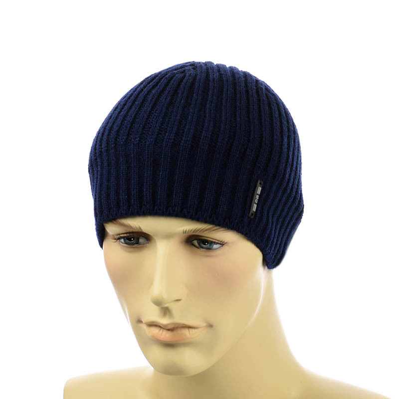 Чоловіча шапка 1*1 темно-синій