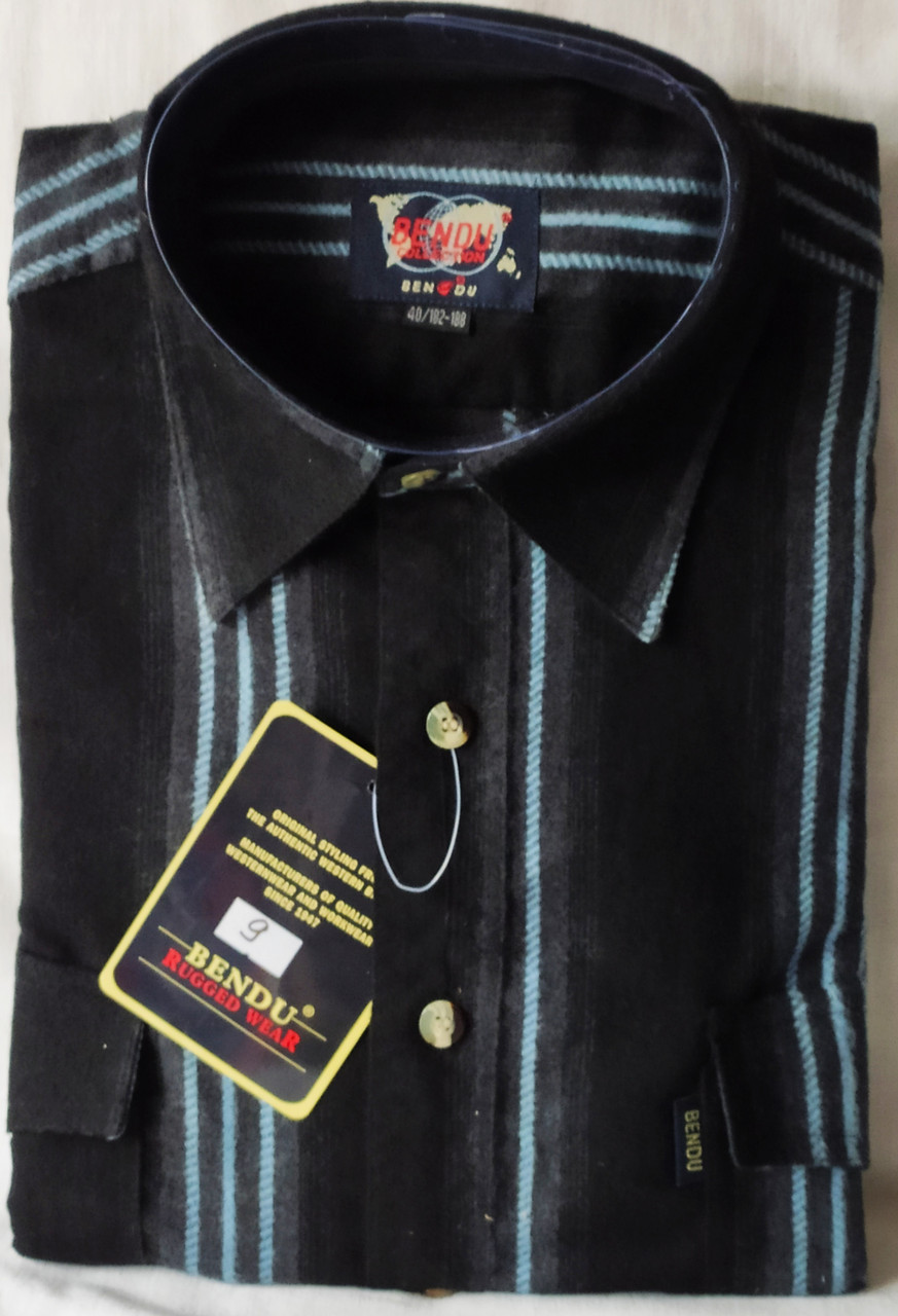 Сорочка чоловіча кашемір в смужку Bendu vd-0009 класична з довгим рукавом